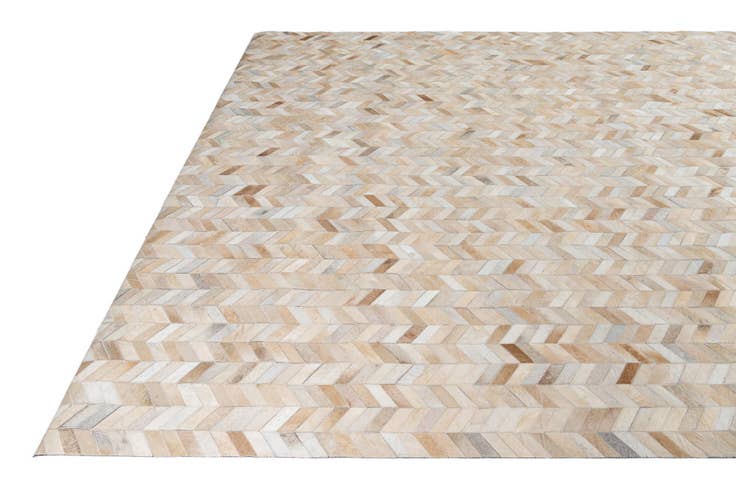 Detail image of 8' 1 x 10' Cowhide Leather Rug