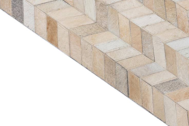 Detail image of 8' 1 x 10' Cowhide Leather Rug