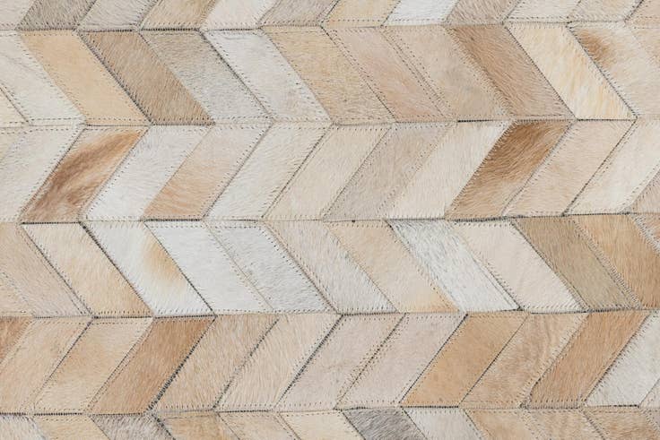 Detail image of 8' 1 x 10' Cowhide Leather Rug