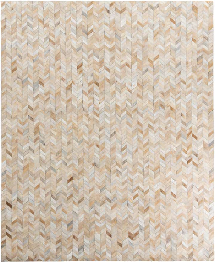 8' 1 x 10' Cowhide Leather Rug