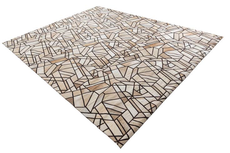 Detail image of 8' x 9' 10 Cowhide Leather Rug