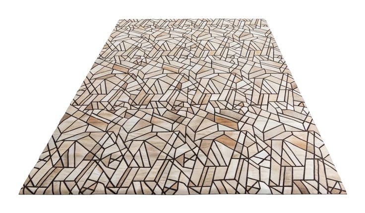 Detail image of 8' x 9' 10 Cowhide Leather Rug