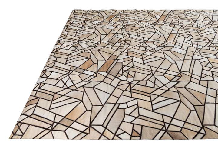 8' x 9' 10 Cowhide Leather Rug