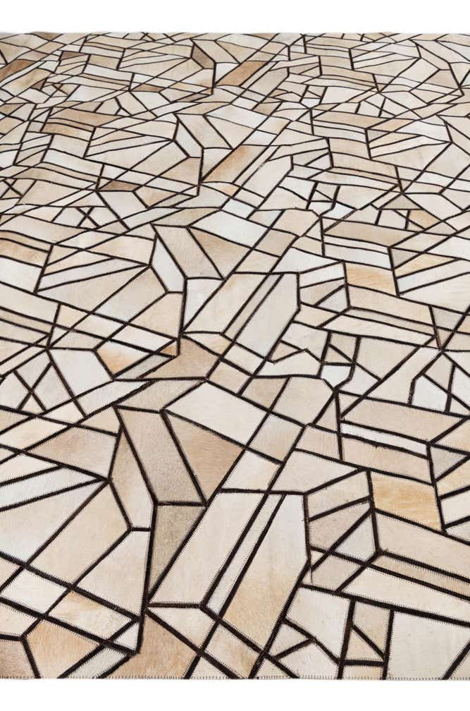 8' x 9' 10 Cowhide Leather Rug