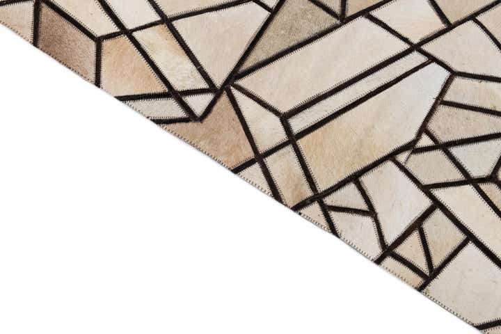 8' x 9' 10 Cowhide Leather Rug