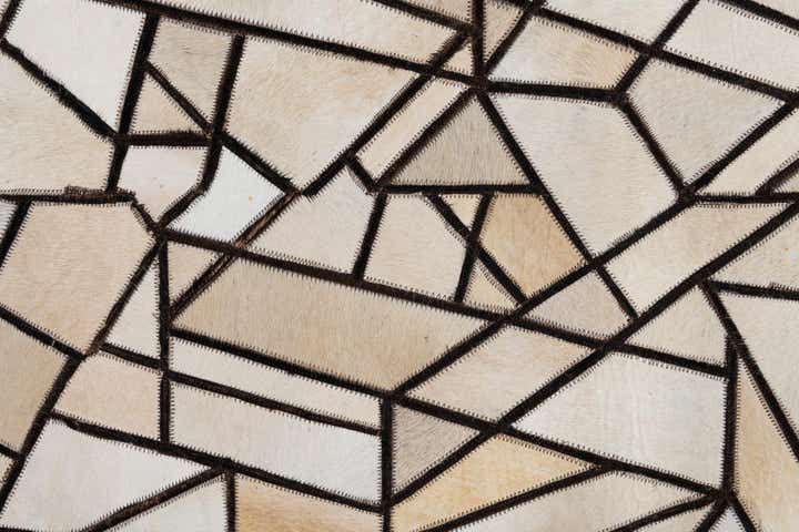 8' x 9' 10 Cowhide Leather Rug