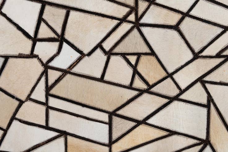 Detail image of 8' x 9' 10 Cowhide Leather Rug