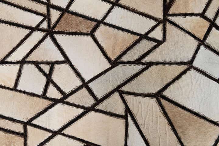 8' x 9' 10 Cowhide Leather Rug
