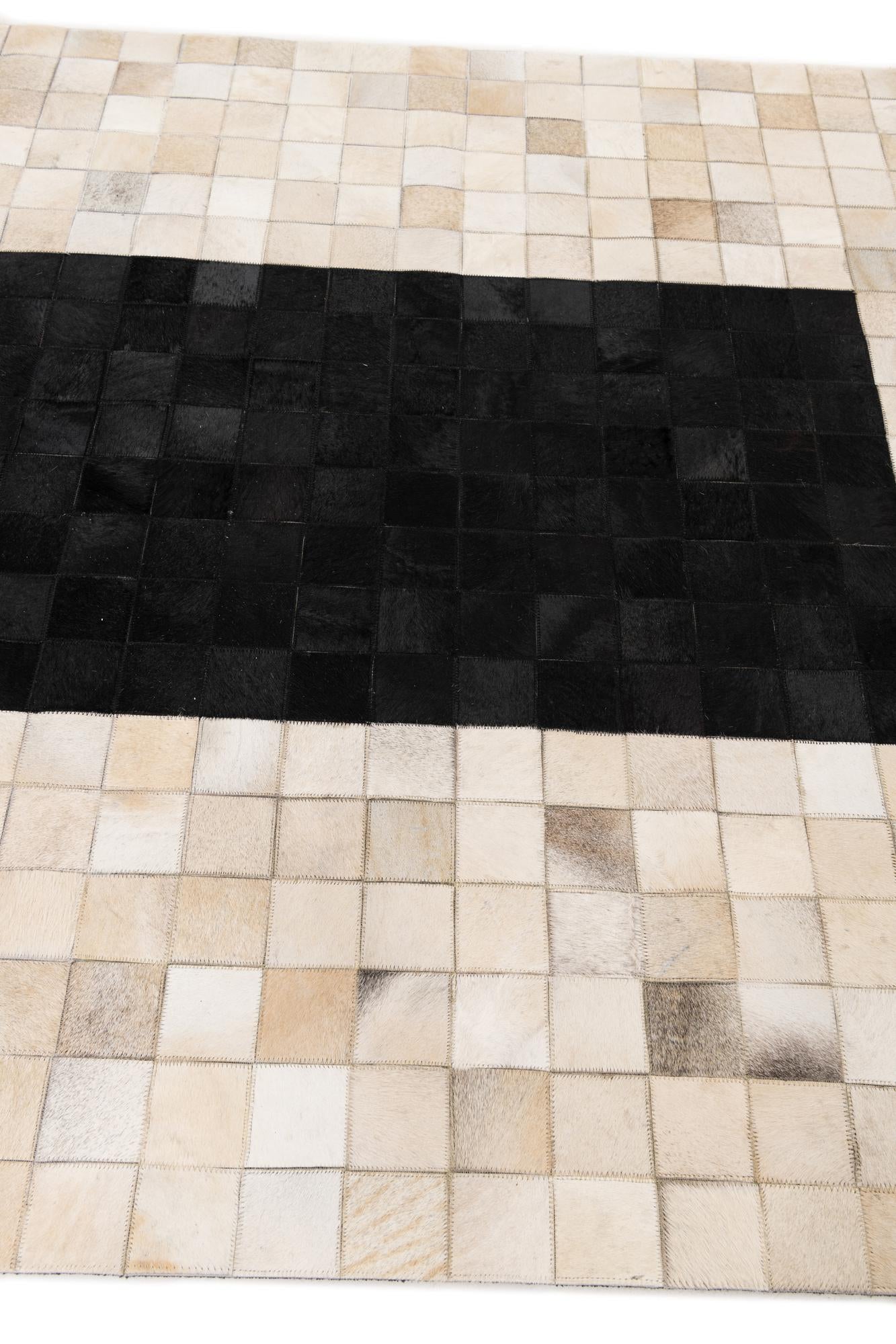 5' x 8' Cowhide Leather Rug