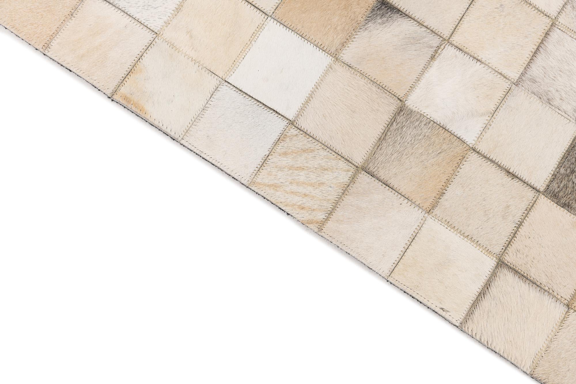 5' x 8' Cowhide Leather Rug