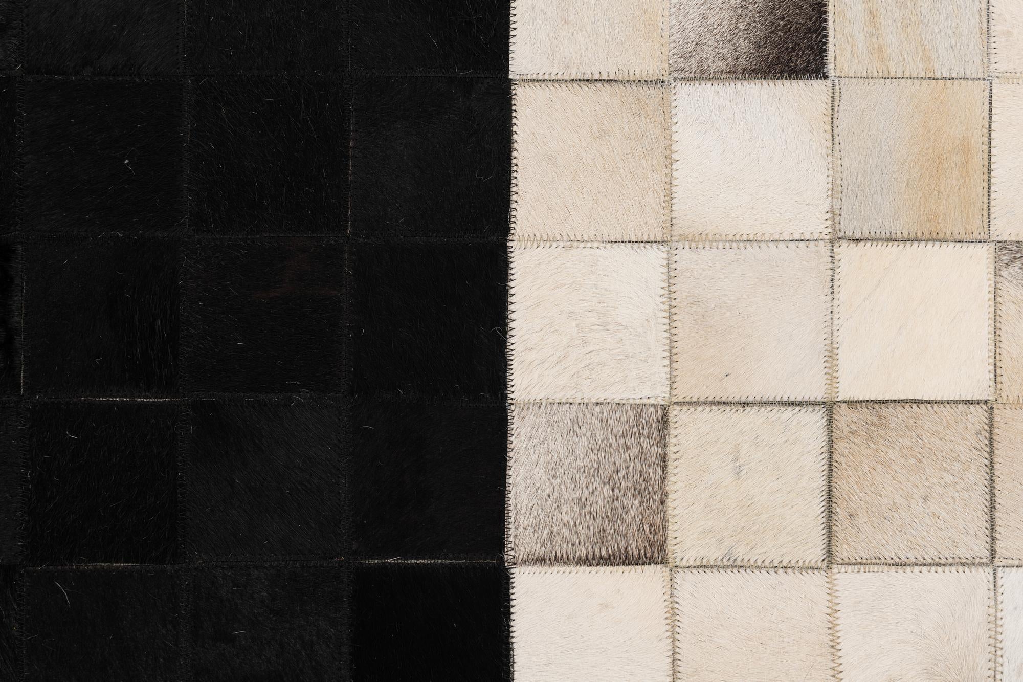5' x 8' Cowhide Leather Rug
