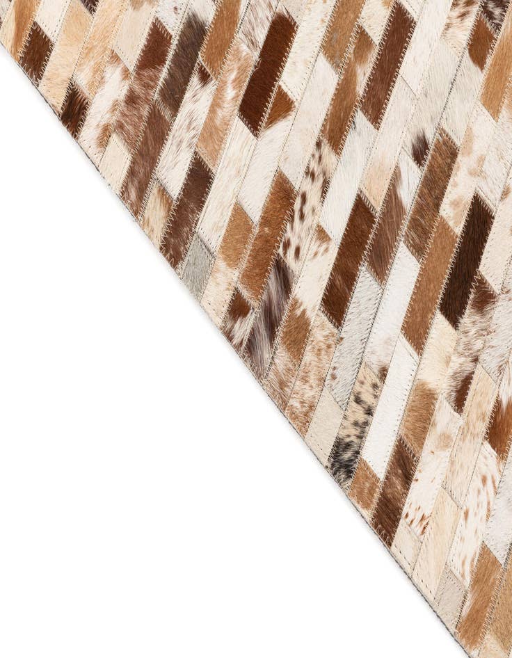 Detail image of 5' 1 x 8' 2 Cowhide Leather Rug
