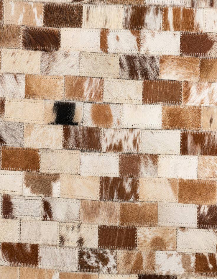 Detail image of 5' 1 x 8' 2 Cowhide Leather Rug