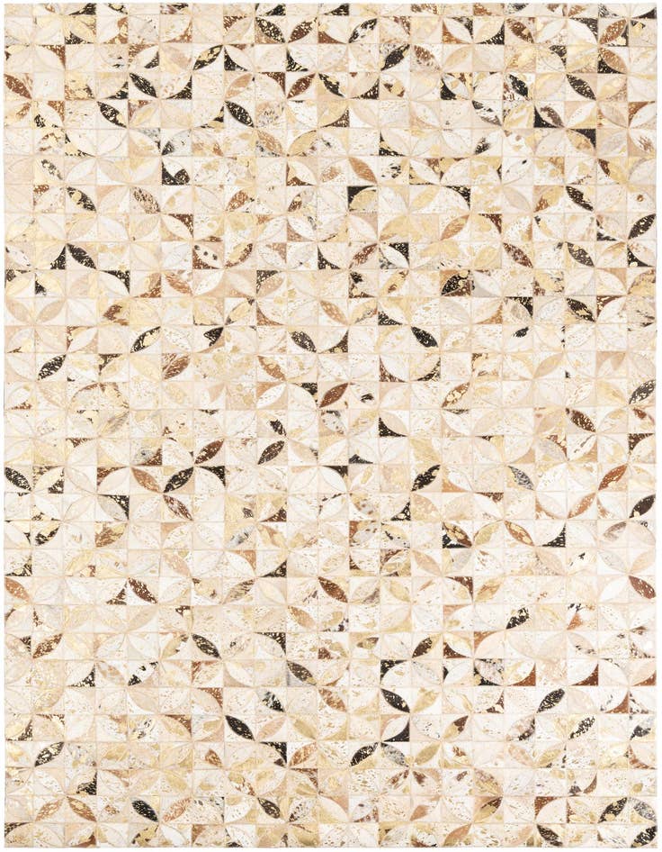 Detail image of 5' x 7' 9 Cowhide Leather Rug