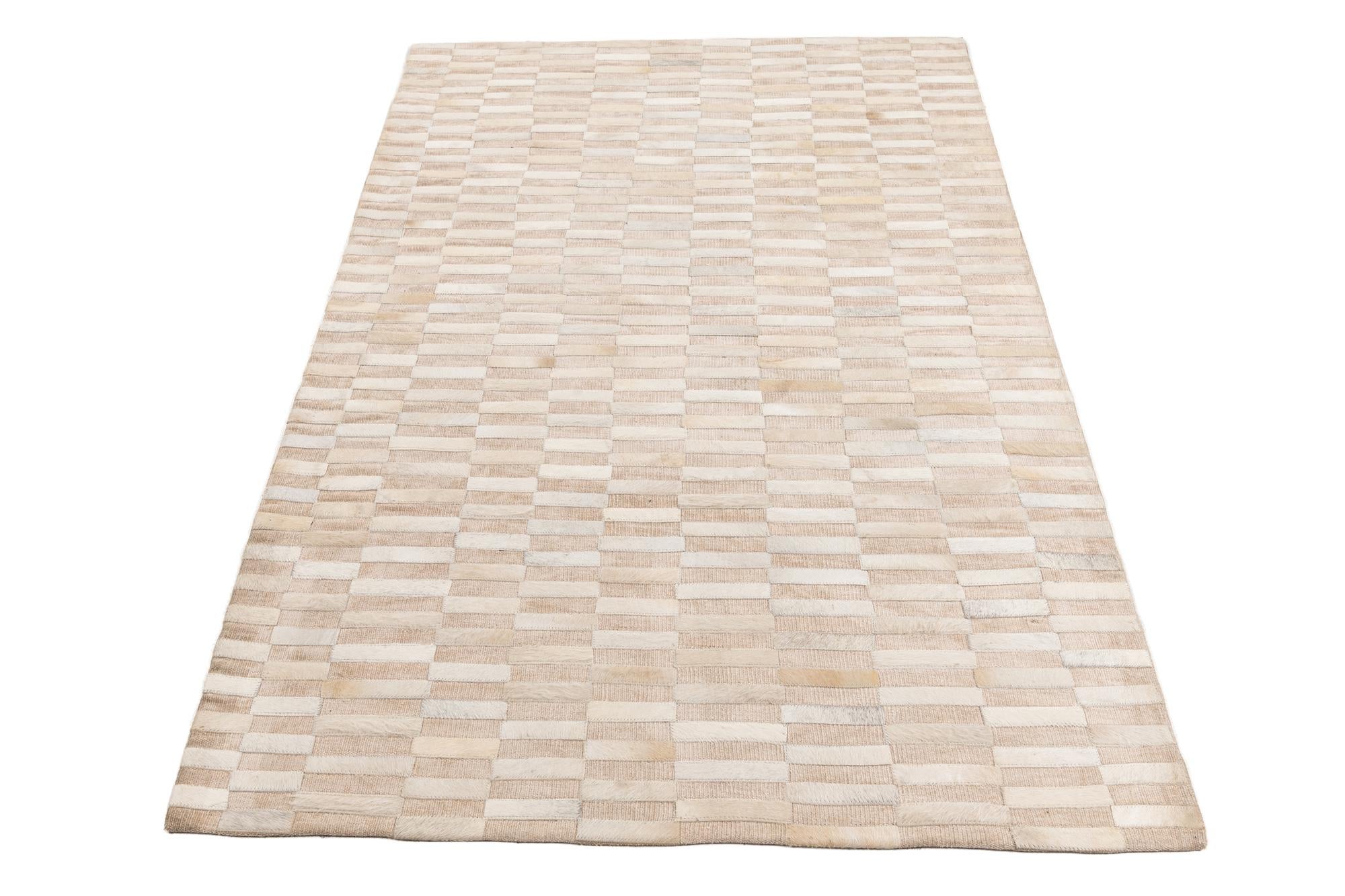 4' x 6' Cowhide Leather Rug