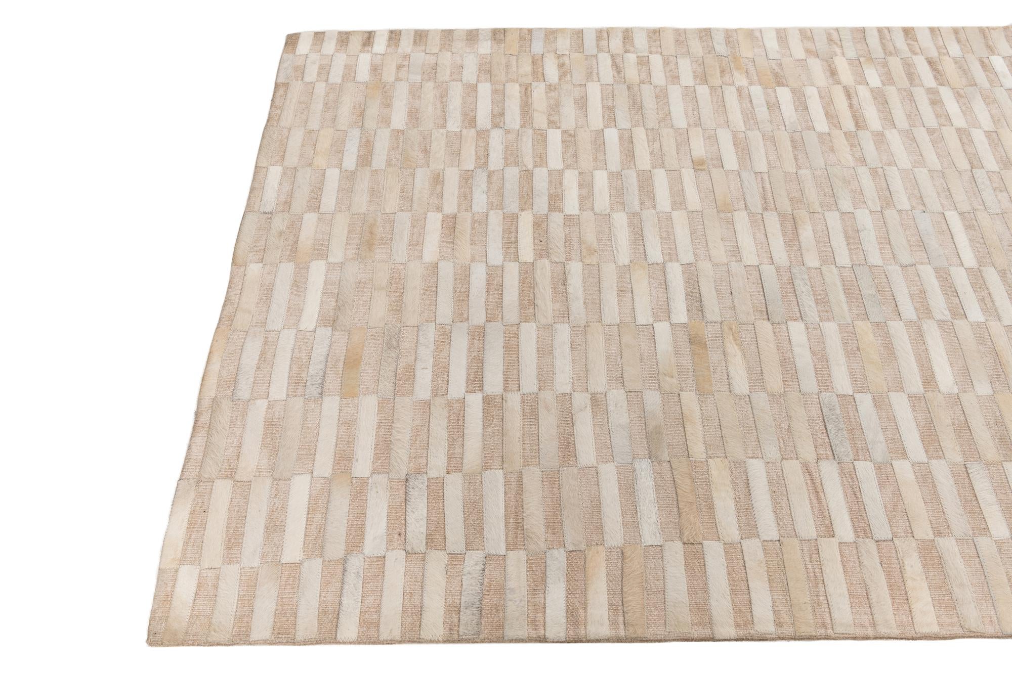 4' x 6' Cowhide Leather Rug