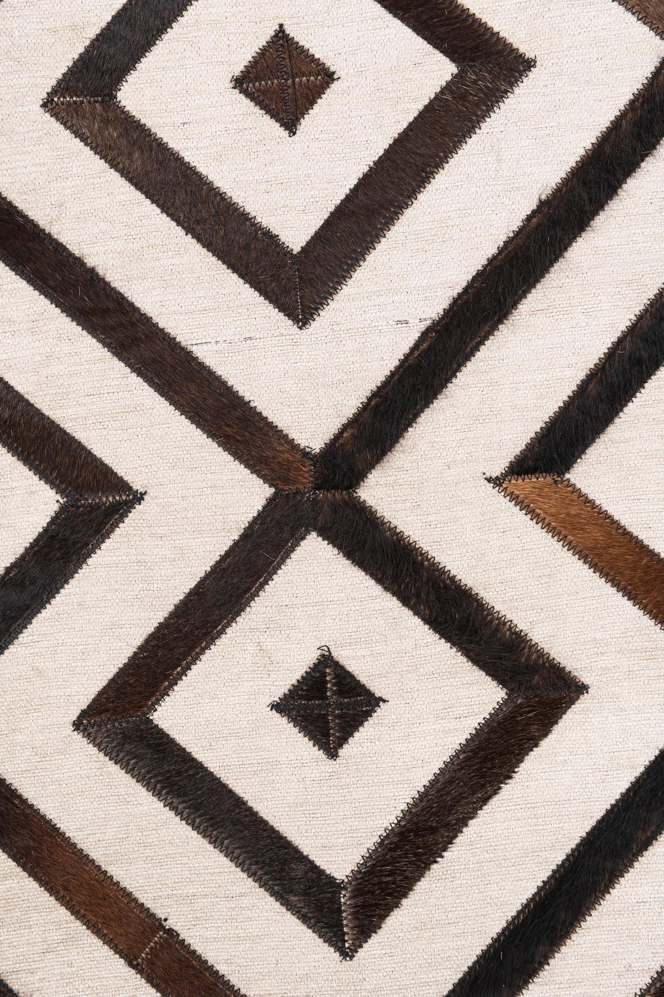 4' x 5' 5 Cowhide Leather Rug