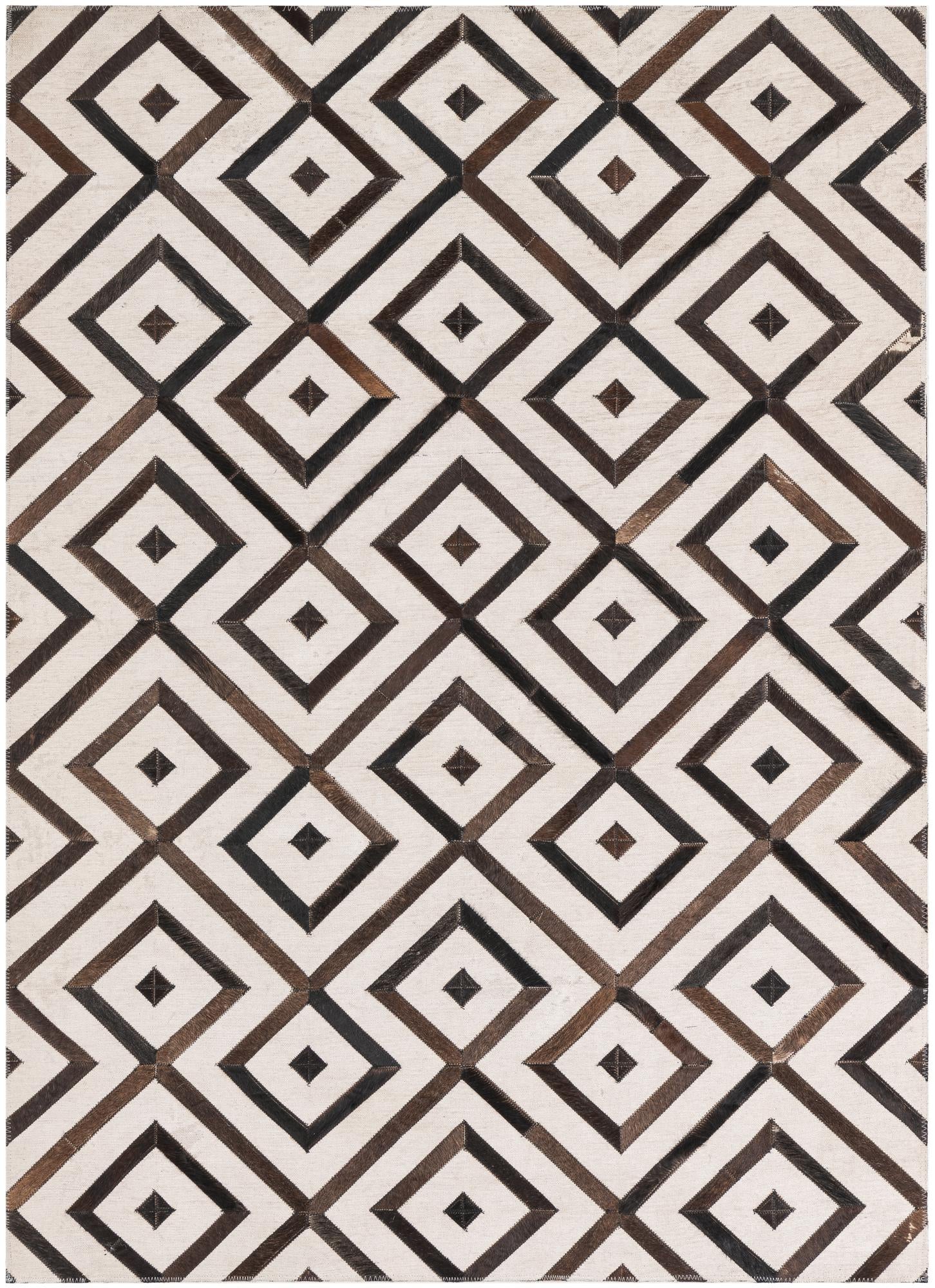 4' x 5' 5 Cowhide Leather Rug