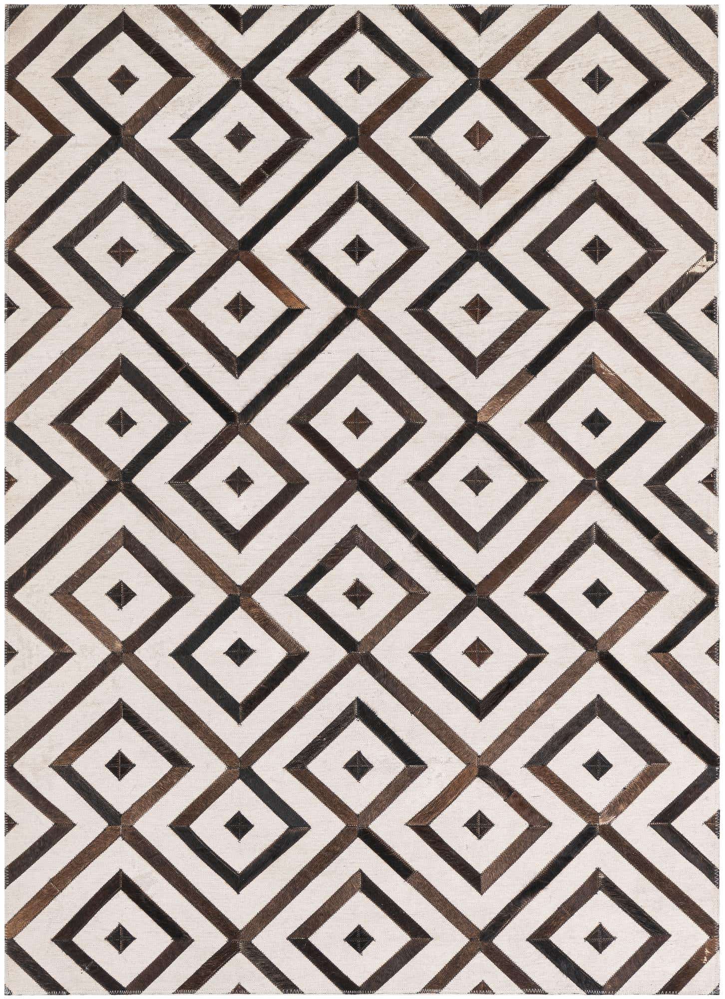 4' x 5' 5 Cowhide Leather Rug