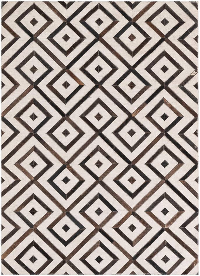 Detail image of 4' x 5' 5 Cowhide Leather Rug
