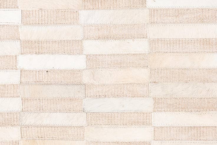 Detail image of 3' 10 x 5' 10 Cowhide Leather Rug