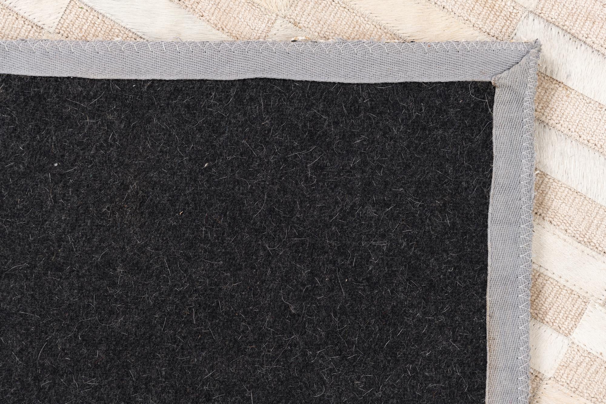 3' 10 x 5' 10 Cowhide Leather Rug