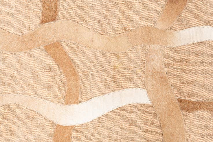 Detail image of 4' 1 x 6' Cowhide Leather Rug
