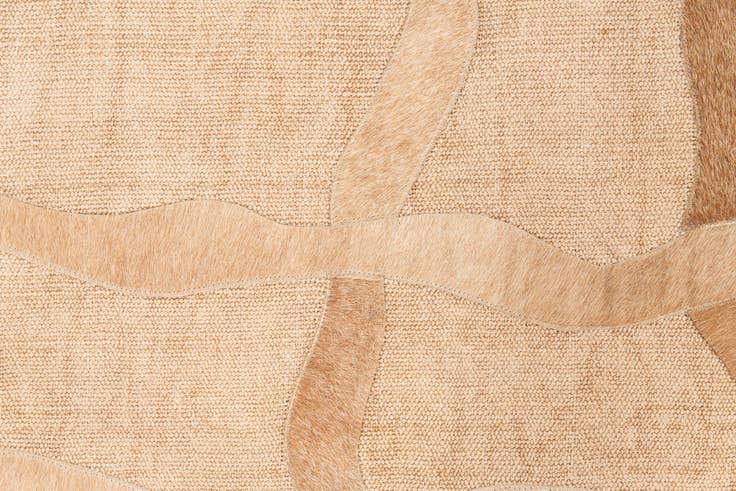 Detail image of 4' 1 x 6' Cowhide Leather Rug