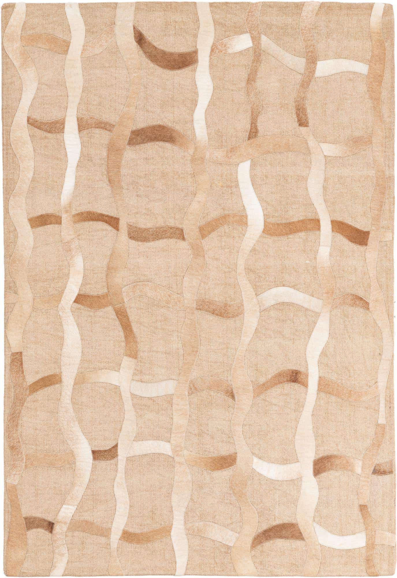 4' 1 x 6' Cowhide Leather Rug
