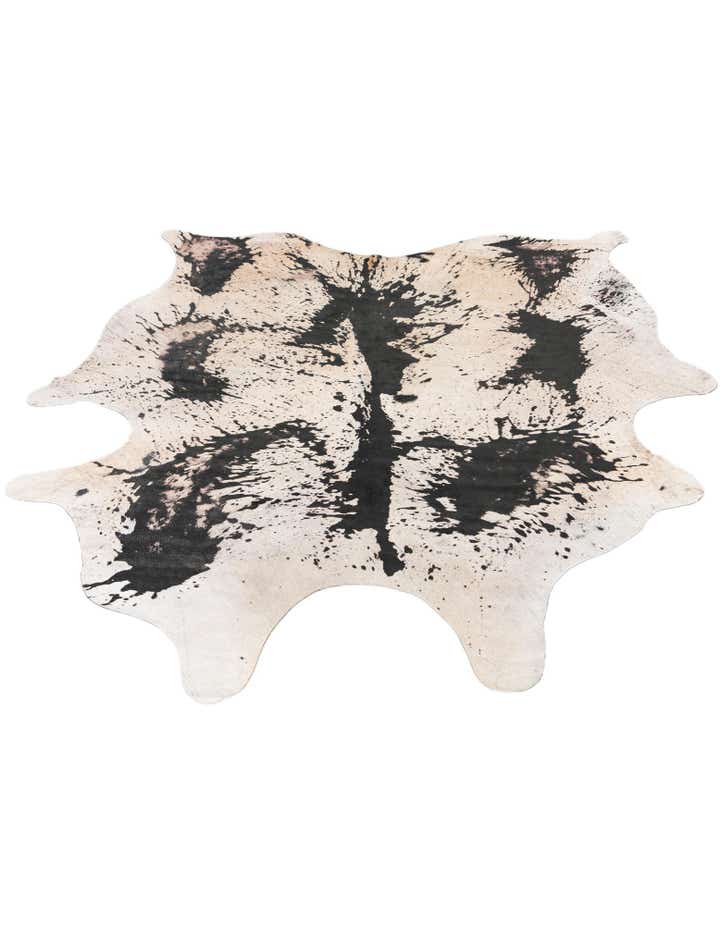 6' 3 x 7' 2 Cowhide Leather Rug