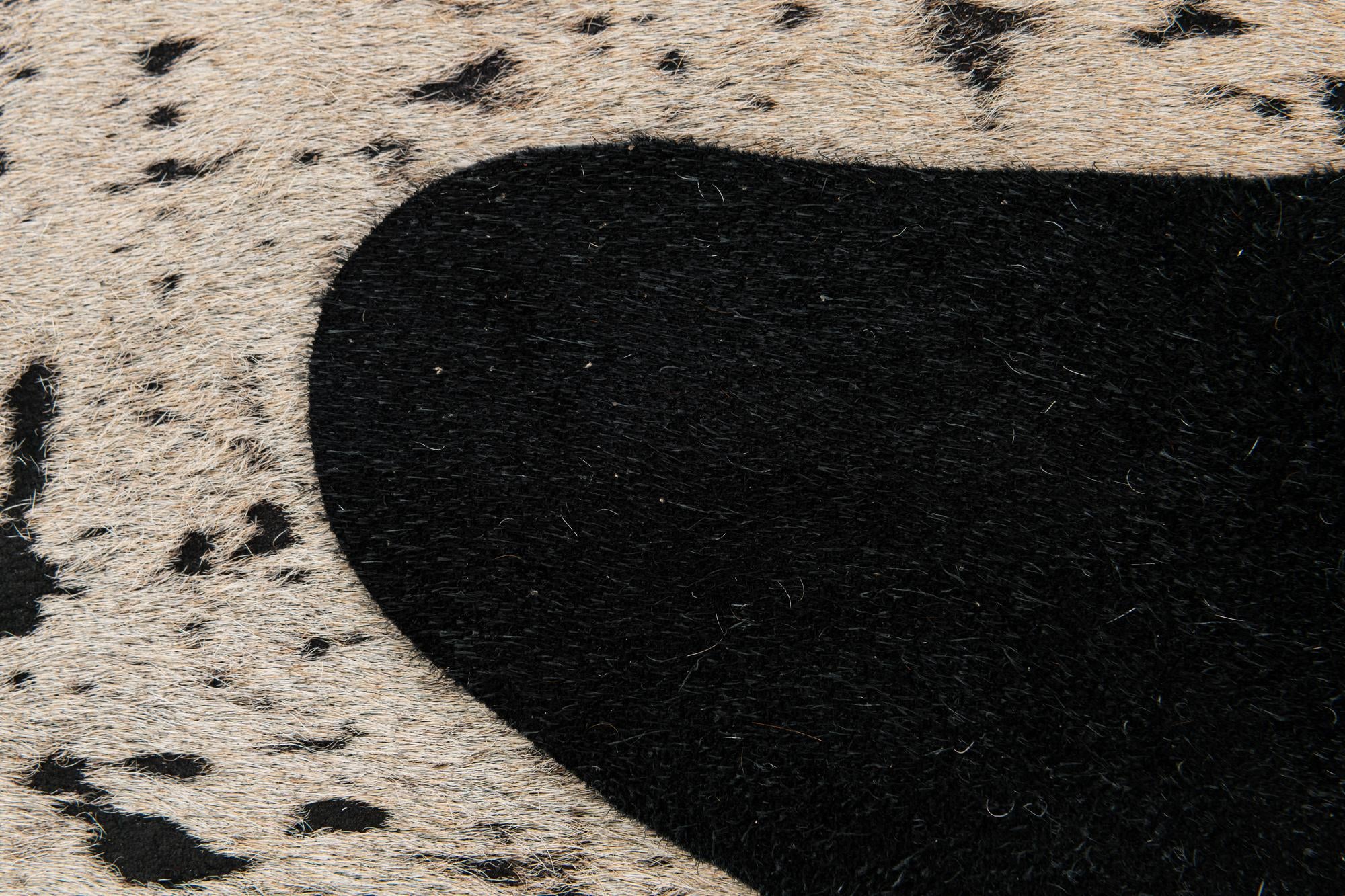 6' 3 x 7' 2 Cowhide Leather Rug