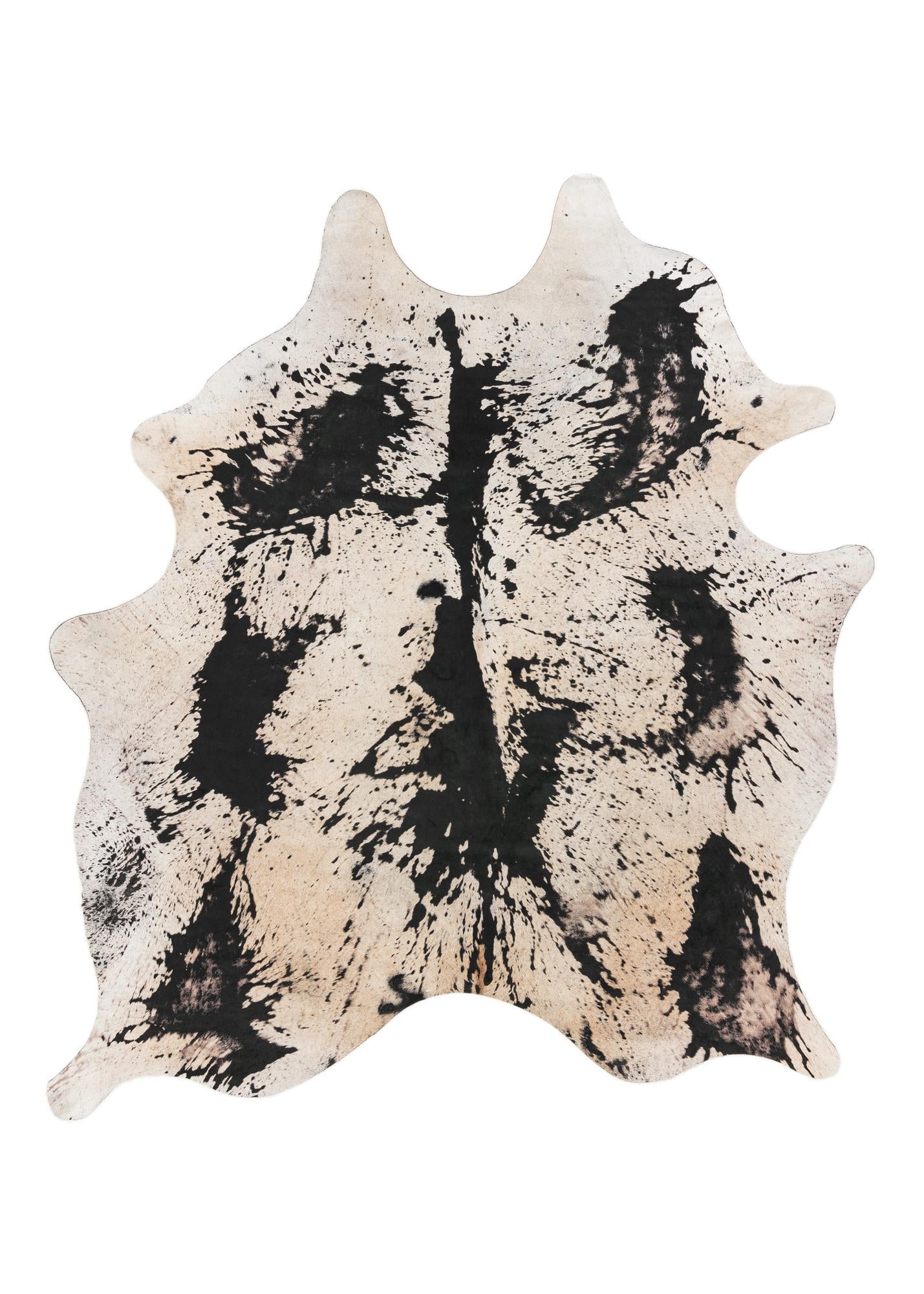 6' 3 x 7' 2 Cowhide Leather Rug