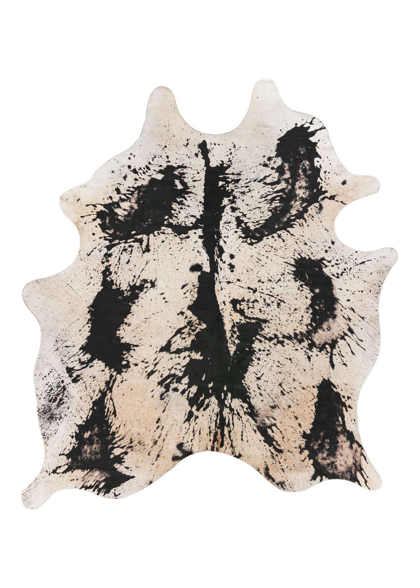 6' 3 x 7' 2 Cowhide Leather Rug