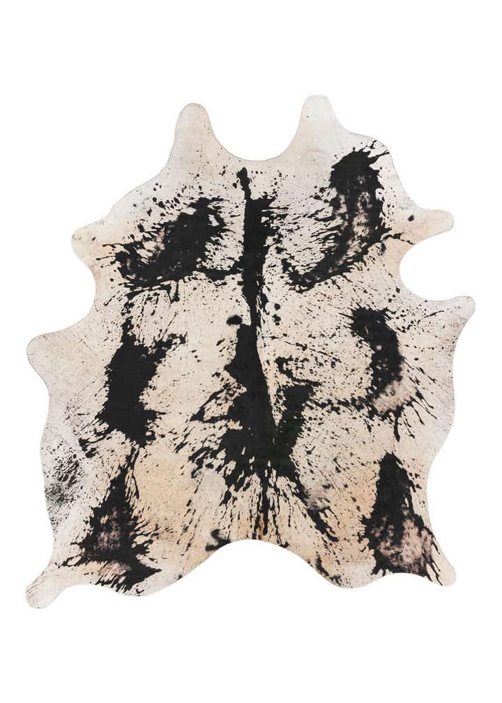 6' 3 x 7' 2 Cowhide Leather Rug
