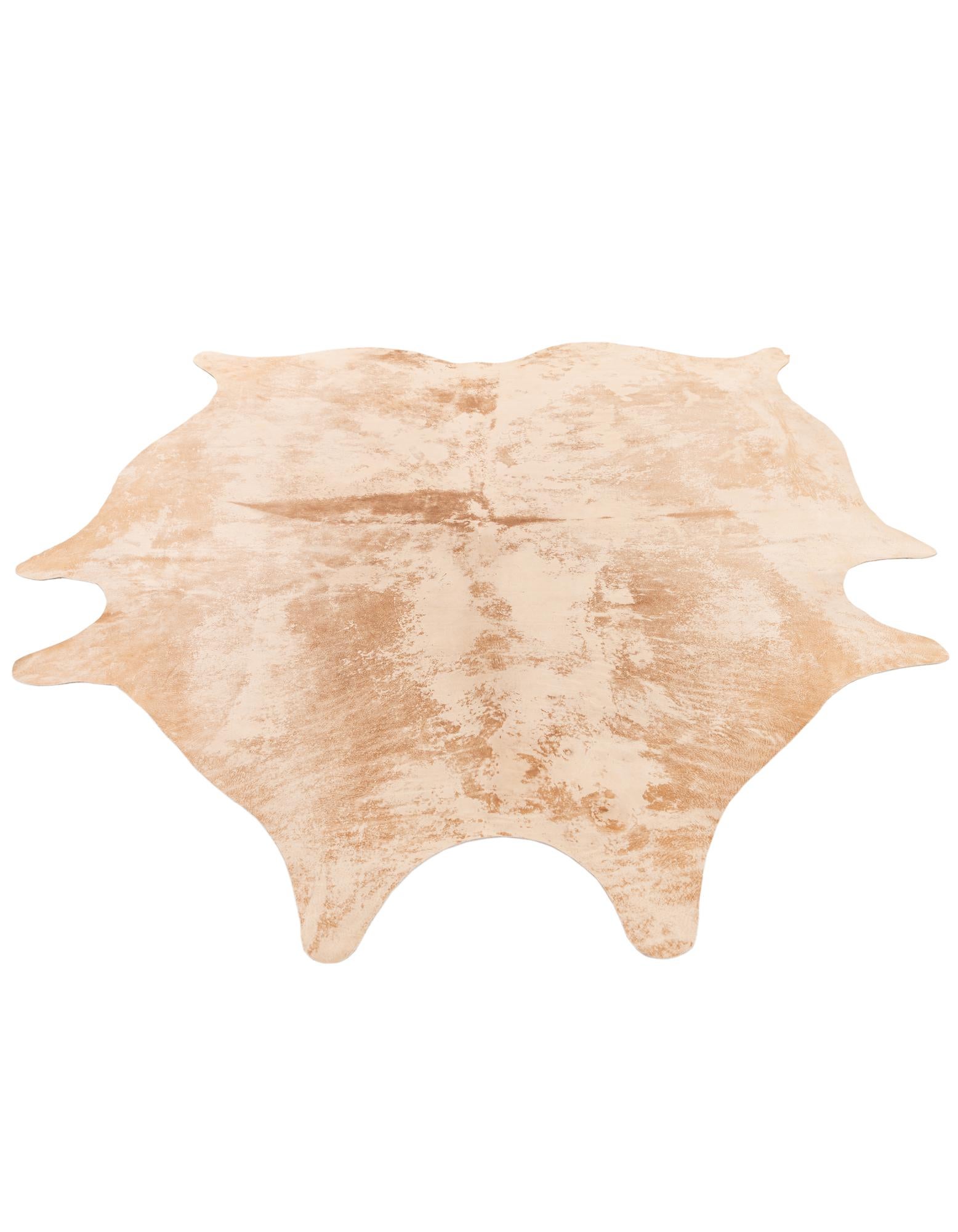 6' 6 x 7' 7 Cowhide Leather Rug
