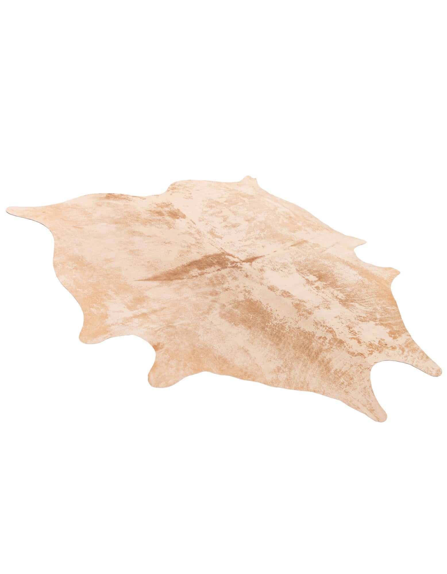 6' 6 x 7' 7 Cowhide Leather Rug