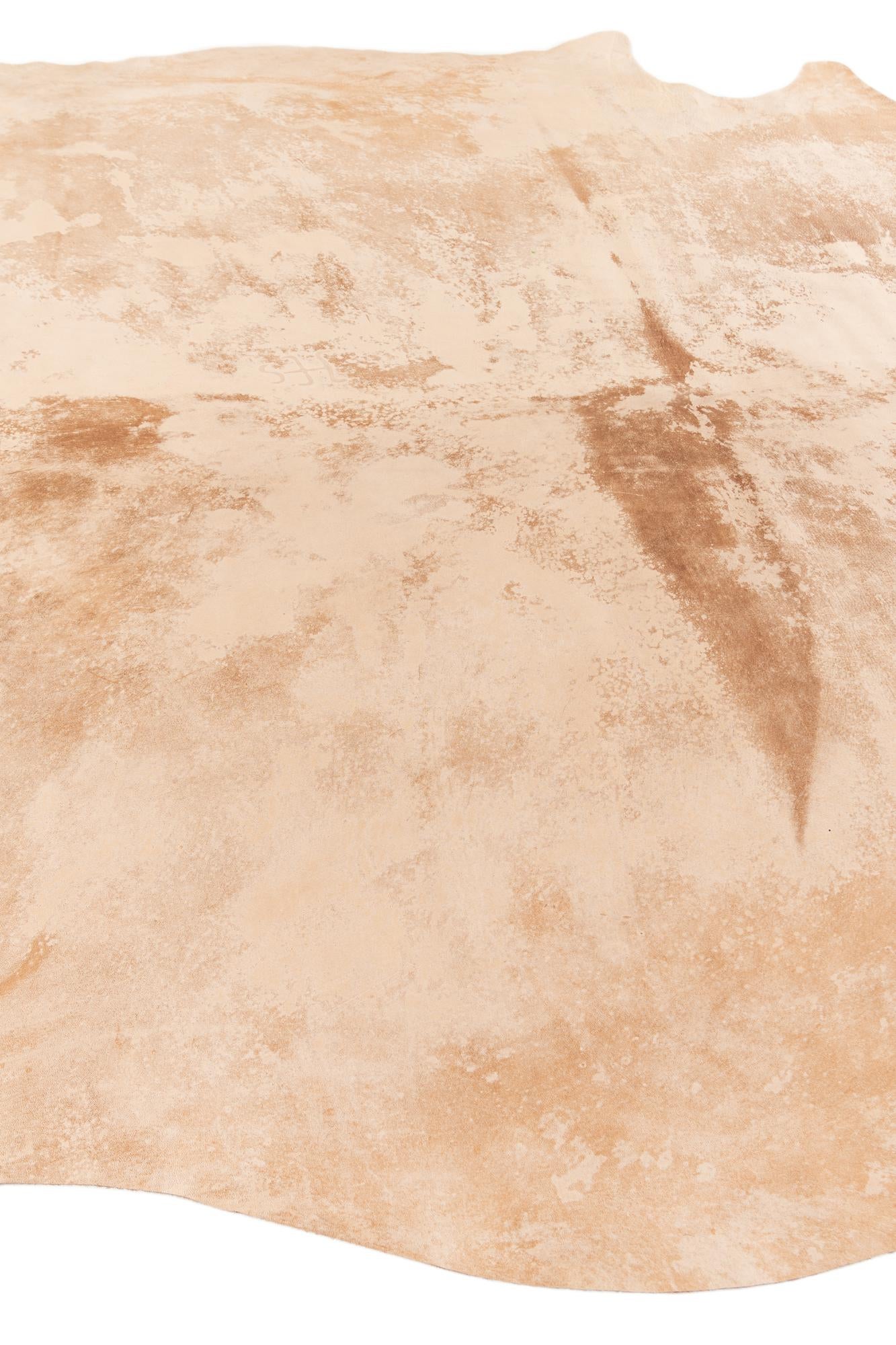 6' 6 x 7' 7 Cowhide Leather Rug