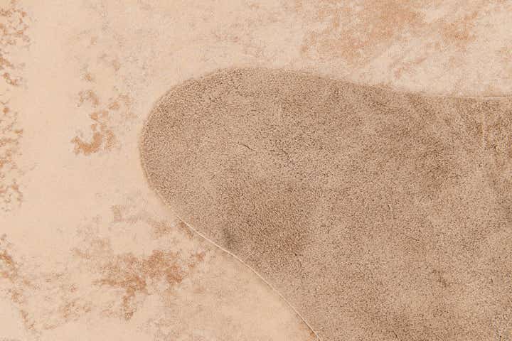 6' 6 x 7' 7 Cowhide Leather Rug