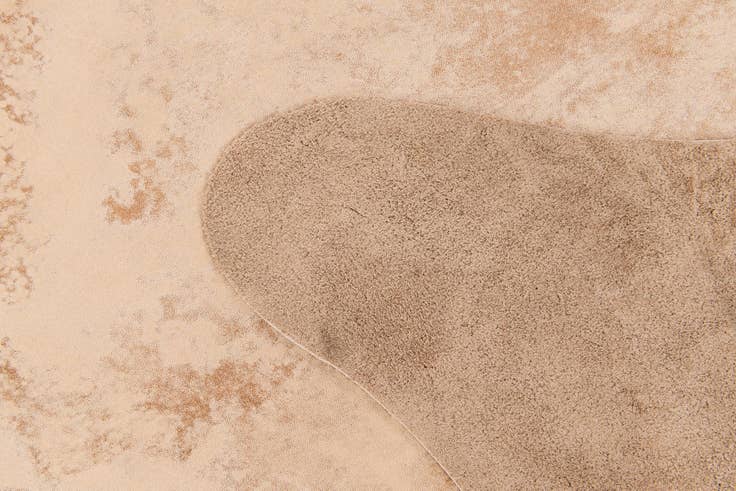 Detail image of 6' 6 x 7' 7 Cowhide Leather Rug