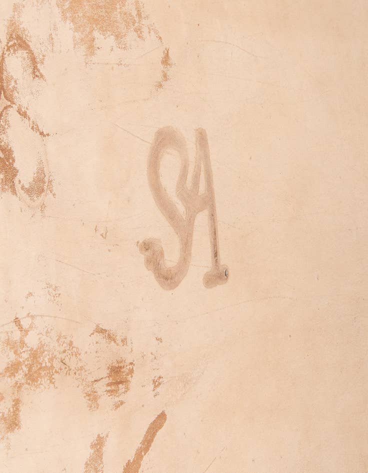 Detail image of 6' 6 x 7' 6 Cowhide Leather Rug