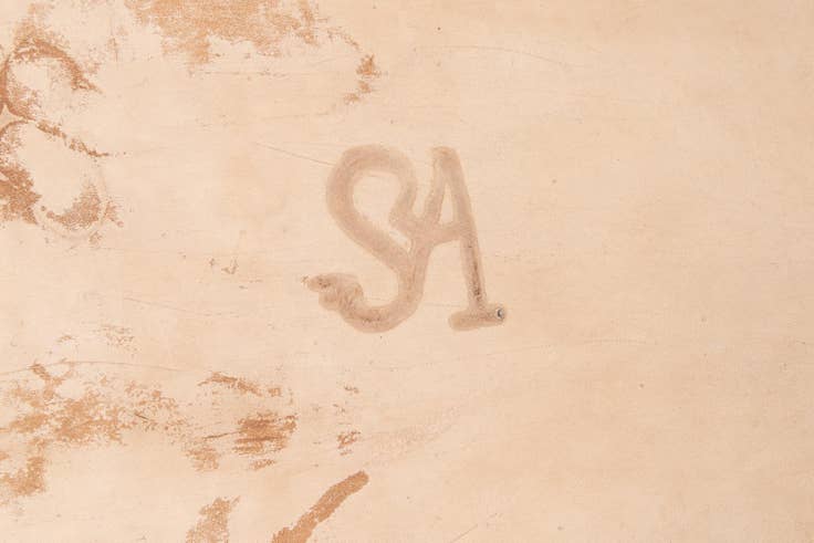 Detail image of 6' 6 x 7' 6 Cowhide Leather Rug