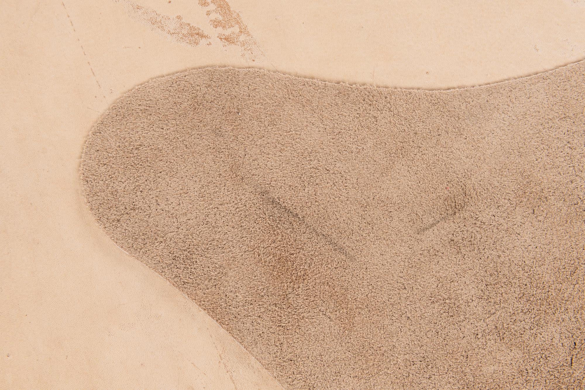 6' 6 x 7' 6 Cowhide Leather Rug