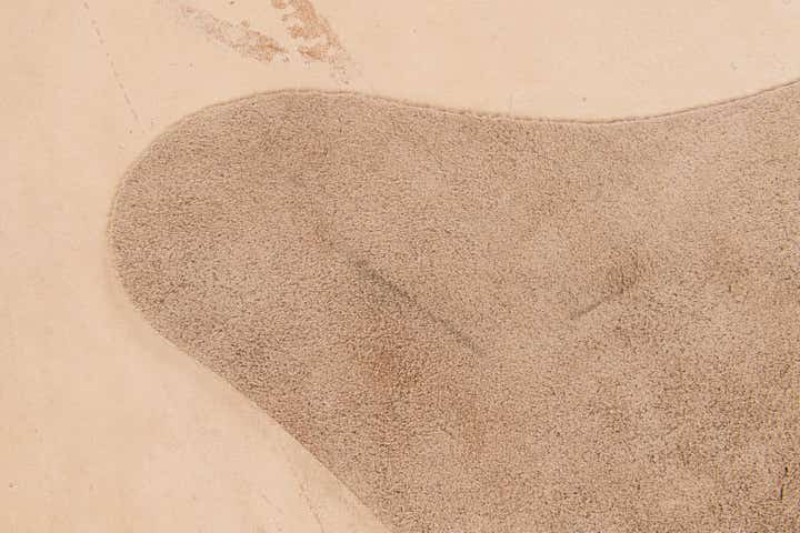 6' 6 x 7' 6 Cowhide Leather Rug