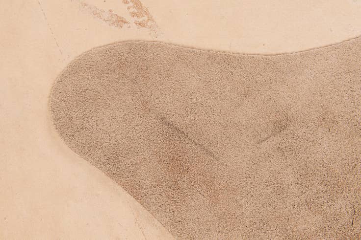 Detail image of 6' 6 x 7' 6 Cowhide Leather Rug
