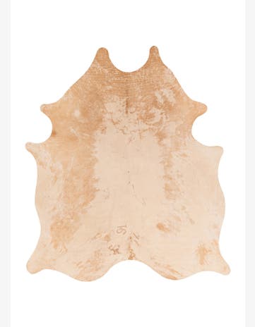 6' 6 x 7' 6 Cowhide Leather Rug