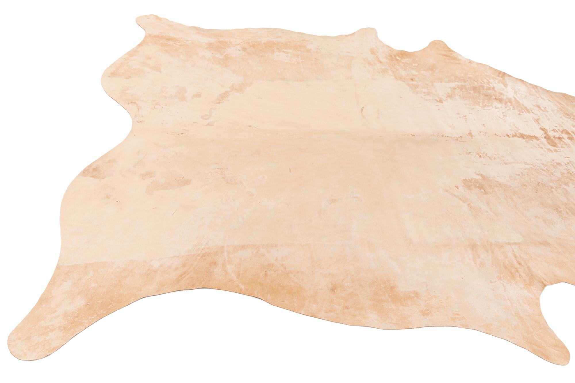 6' 6 x 7' 3 Cowhide Leather Rug