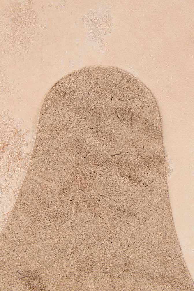 6' 6 x 7' 3 Cowhide Leather Rug