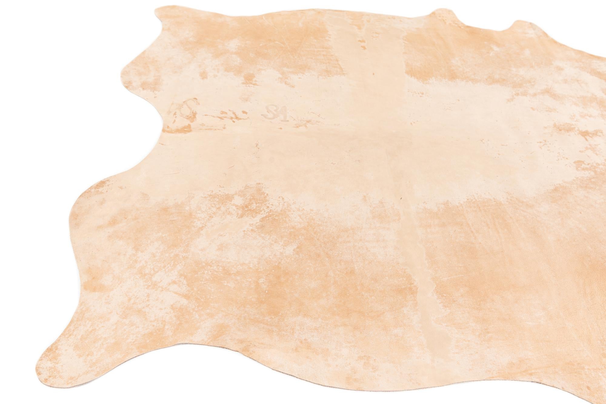 5' 10 x 7' Cowhide Leather Rug