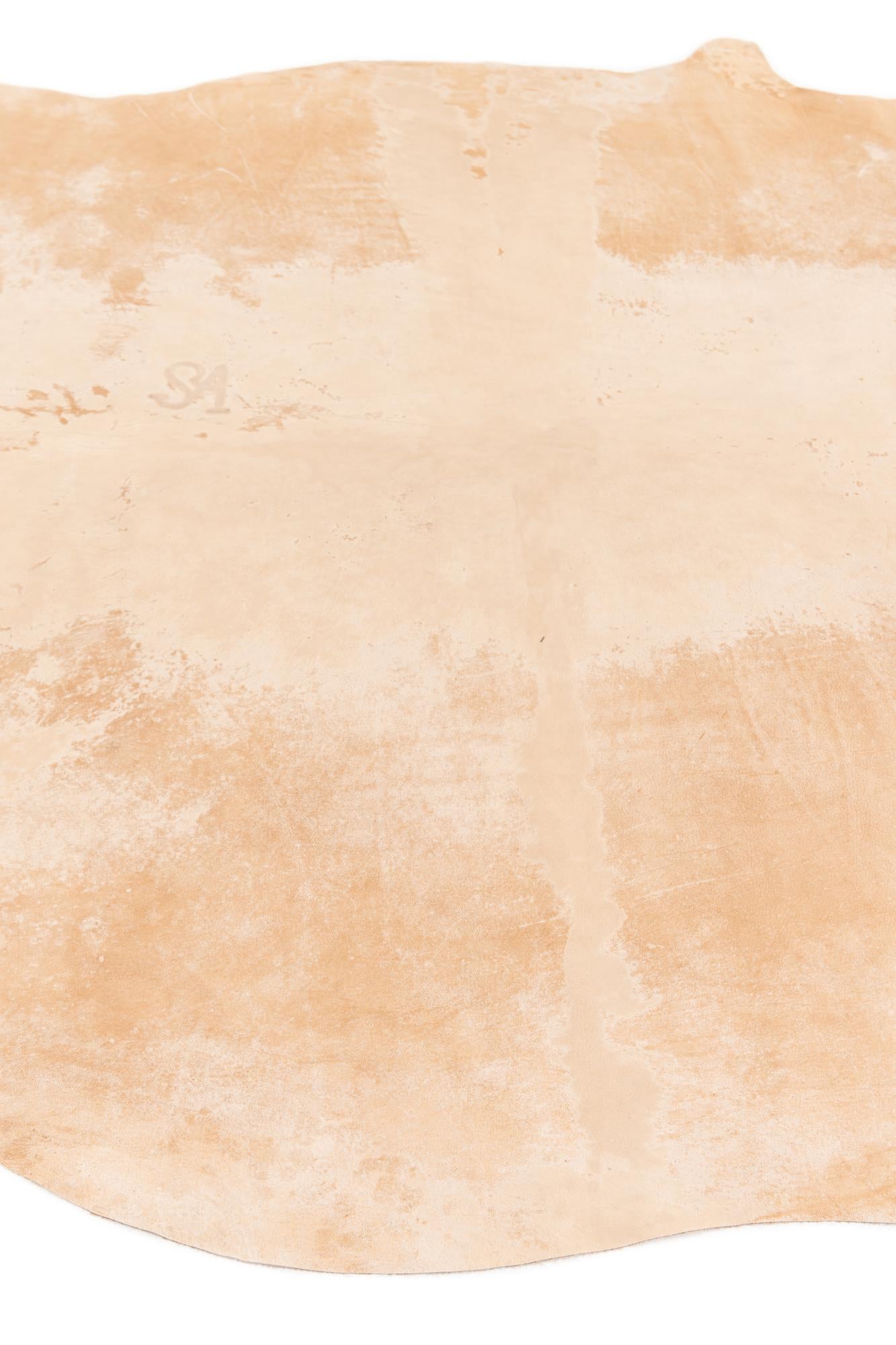 5' 10 x 7' Cowhide Leather Rug