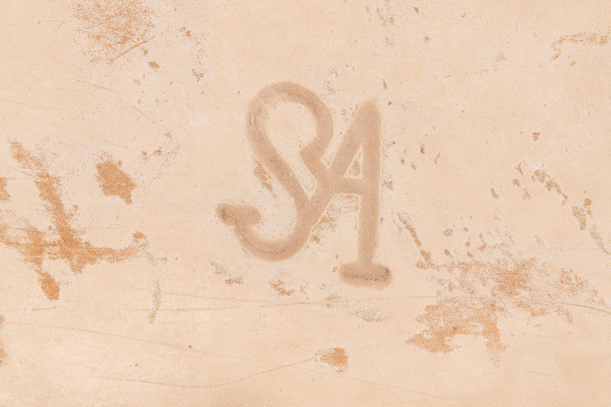 5' 10 x 7' Cowhide Leather Rug